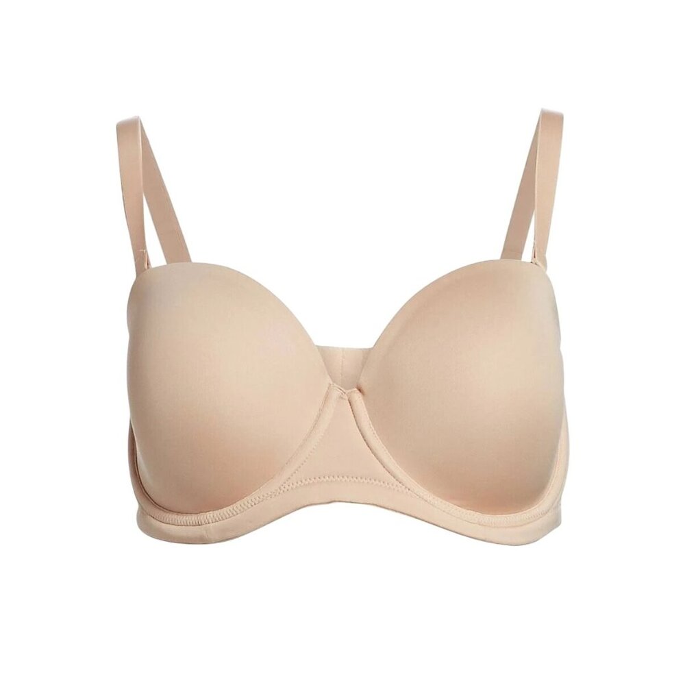 Wacoal Red Carpet Convertible Bra Size 40G Nude Strapless Padded Modest Coverage
